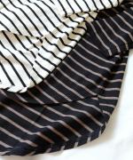 スープレコットンボーダー天竺 裾ラウンドロングT