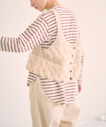 スープレコットンボーダー天竺 裾ラウンドロングT