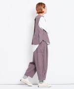 スープレコットン天竺　裾ラウンド長袖ロングT