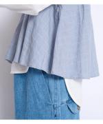 スープレコットン天竺　裾ラウンド長袖ロングT