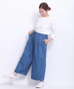 スープレコットン天竺　裾ラウンド7分袖ロングT