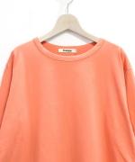 スープレコットン天竺　裾ラウンド7分袖ロングT