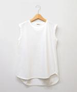 スープレコットン天竺　裾ラウンドタンクトップ