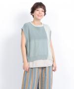 スープレコットン天竺　裾ラウンドタンクトップ