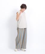 スープレコットン天竺　裾ラウンドタンクトップ