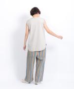 スープレコットン天竺　裾ラウンドタンクトップ