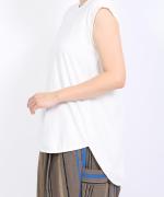 スープレコットン天竺　裾ラウンドタンクトップ