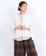 スープレコットン天竺　裾ラウンド半袖ロングT