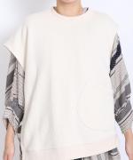 スプリング裏毛　アシンメトリーベスト