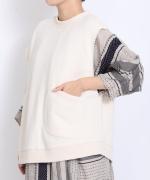 スプリング裏毛　アシンメトリーベスト