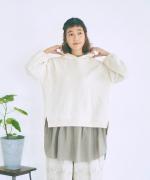 スプリング裏毛　フードプルオーバー