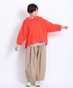 ミディアムコットン天竺　衿つきプルオーバー