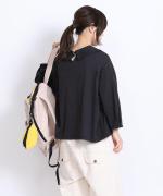 ミディアムコットン天竺　衿つきプルオーバー