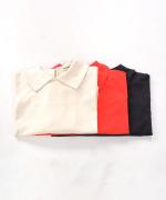 ミディアムコットン天竺　衿つきプルオーバー