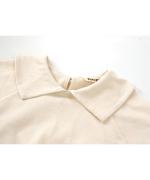 ミディアムコットン天竺　衿つきプルオーバー