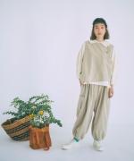 ミディアムコットン天竺　衿つきプルオーバー