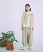 ミディアムコットン天竺　衿つきプルオーバー