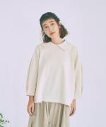 ミディアムコットン天竺　衿つきプルオーバー