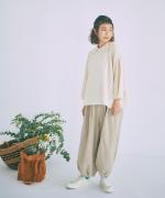 ミディアムコットン天竺　衿つきプルオーバー