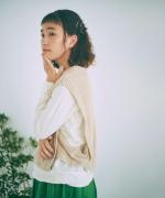 フェザリーコットン天竺　クルーネック長袖