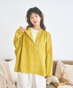 フェザリーコットン天竺　クルーネック長袖