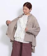 フェザリーコットン天竺　クルーネック長袖