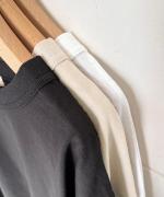オーガニック空紡天竺　七分袖Tシャツ