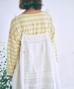 コットンスラブボーダー　ビッグ長袖Tシャツ