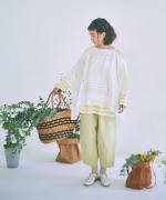 コットンスラブボーダー　ビッグ長袖Tシャツ