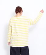 コットンスラブボーダー　ビッグ長袖Tシャツ