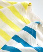 コットンスラブボーダー　ビッグ長袖Tシャツ