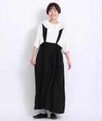 コットンリネン天竺×コットンヘンプガーゼ　フリルカラープルオーバー