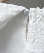 コットンリネン天竺×コットンヘンプガーゼ　フリルカラープルオーバー