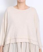 コットンリネン天竺×コットンヘンプガーゼ　プルオーバー