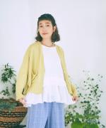 コットンリネン天竺×コットンヘンプガーゼ　プルオーバー