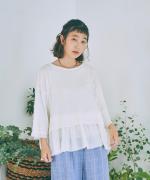 コットンリネン天竺×コットンヘンプガーゼ　プルオーバー