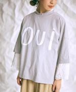 ラフィ天竺　プリントTシャツ