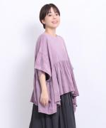 ピグメントコットン天竺　ギャザープルオーバー