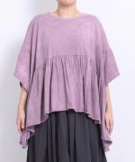 ピグメントコットン天竺　ギャザープルオーバー