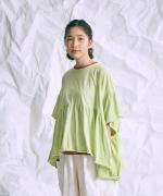 ピグメントコットン天竺　ギャザープルオーバー