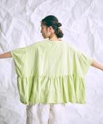 ピグメントコットン天竺　ギャザープルオーバー