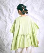 ピグメントコットン天竺　ギャザープルオーバー