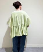 ピグメントコットン天竺　ギャザープルオーバー