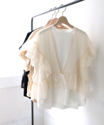 リサイクルコットン×コットンボイル　Tシャツ+ベスト