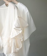 リサイクルコットン×コットンボイル　Tシャツ+ベスト