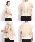 リサイクルコットン×コットンボイル　Tシャツ+ベスト