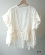 リサイクルコットン×コットンボイル　Tシャツ+ベスト