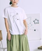 ハイゲージ天竺　イラストTシャツ