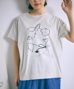 ハイゲージ天竺　イラストTシャツ
