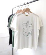 ハイゲージ天竺　イラストTシャツ